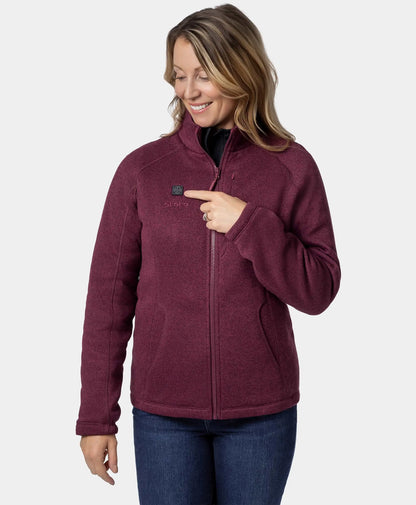 Augusta Tournament Women's 4-Zone Heated Sweater Fleece Jacket