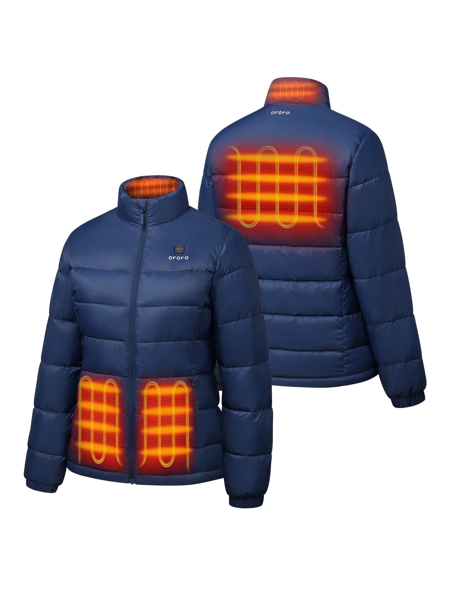 (Open-box) Women's Heated Puffer Jacket (Pocket heating)  (Battery Set Not Included)