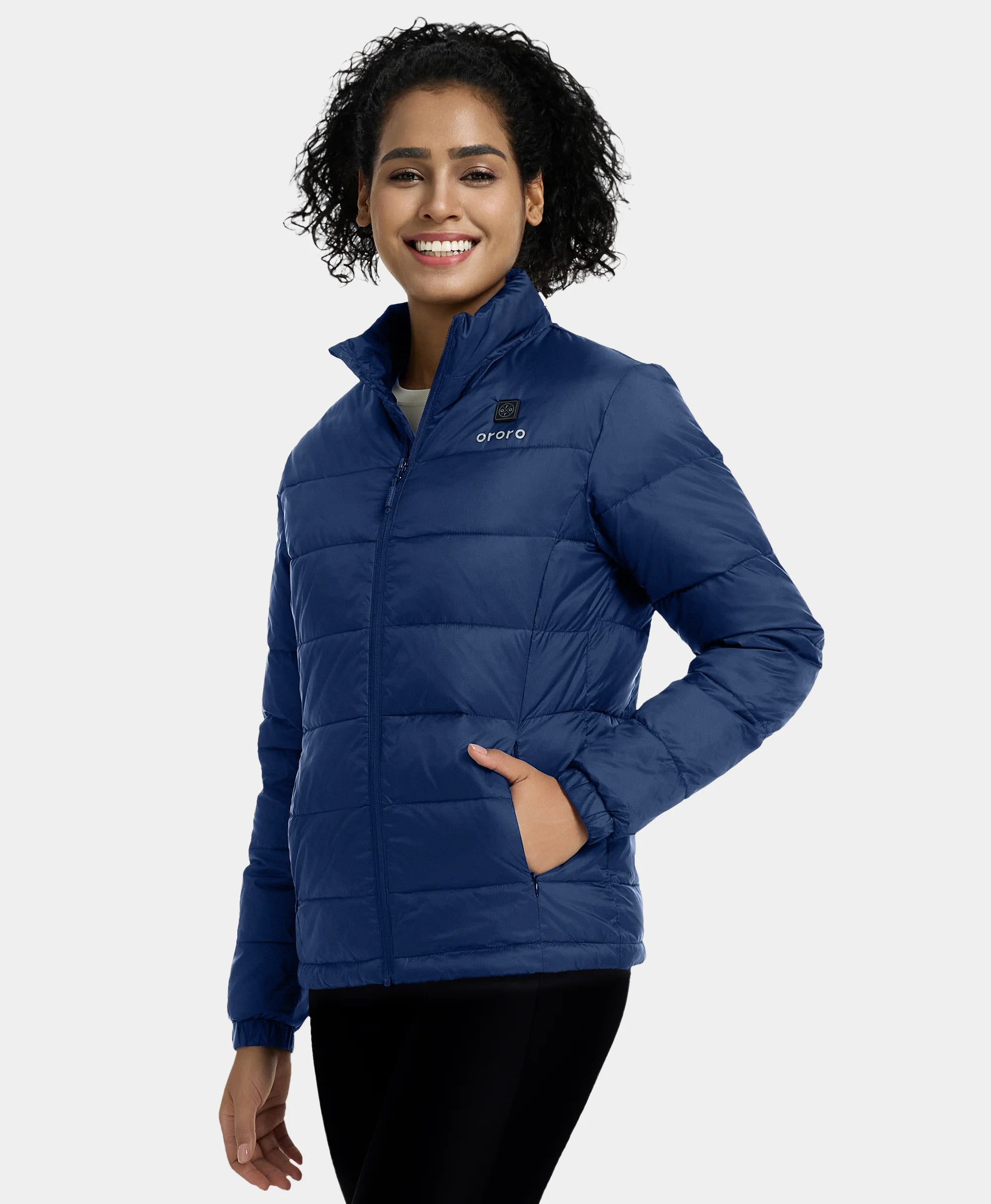(Open-box) Women's Heated Puffer Jacket (Pocket heating)  (Battery Set Not Included)
