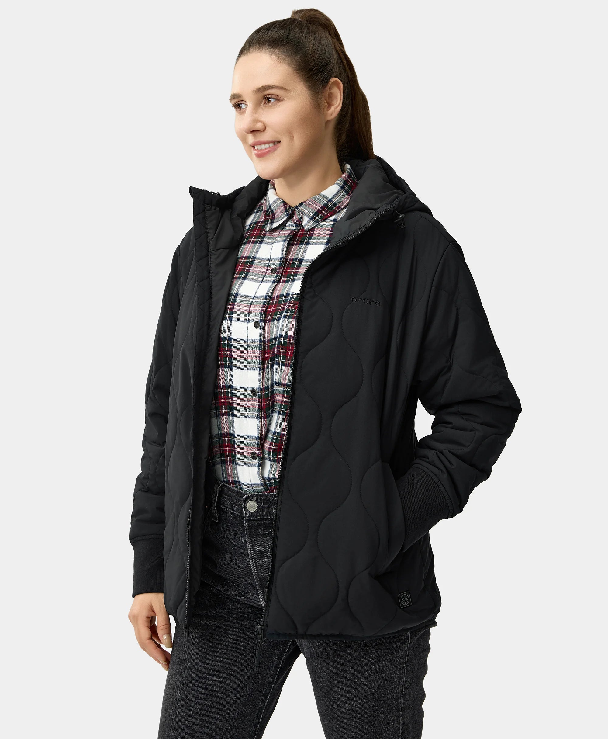 Stargazer Women's Heated Quilted Hoodie Jacket