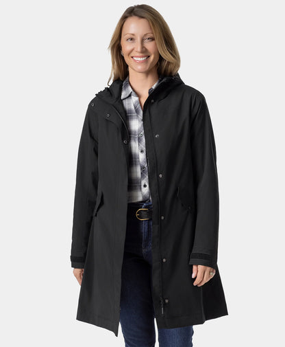 Downtown Women's Heated Rain Trench