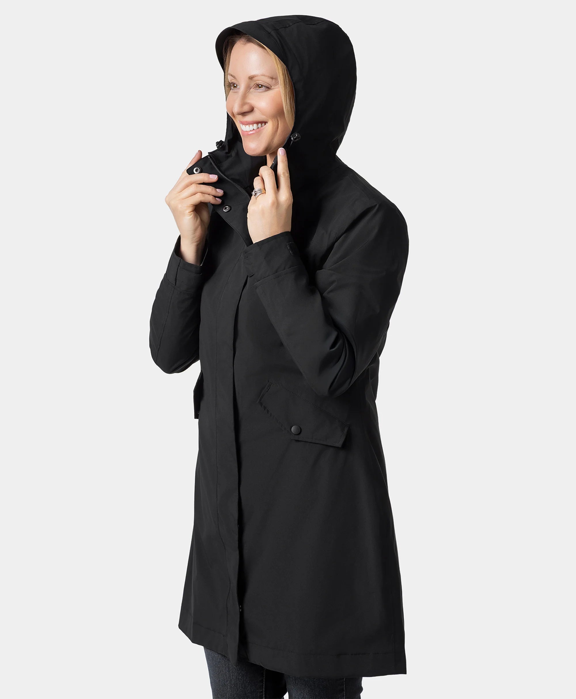 Downtown Women's Heated Rain Trench