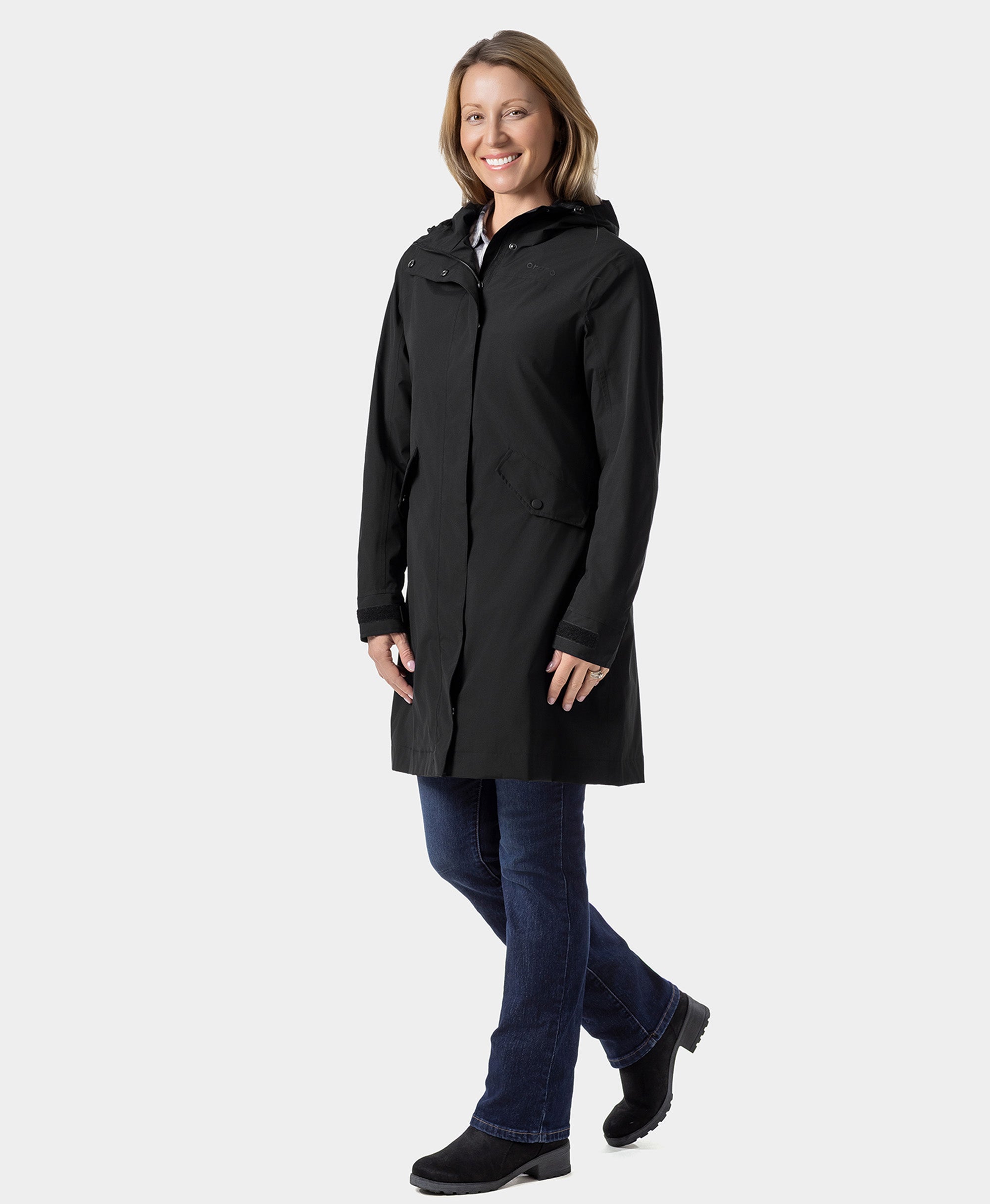 Downtown Women's Heated Rain Trench