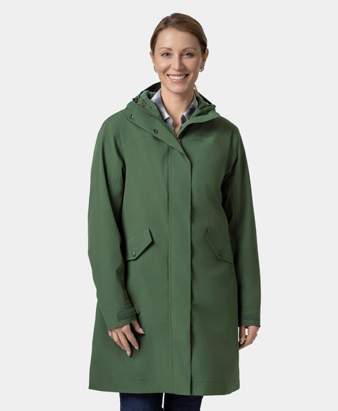 Downtown Women's Heated Rain Trench (Apparel Only) ,view 1