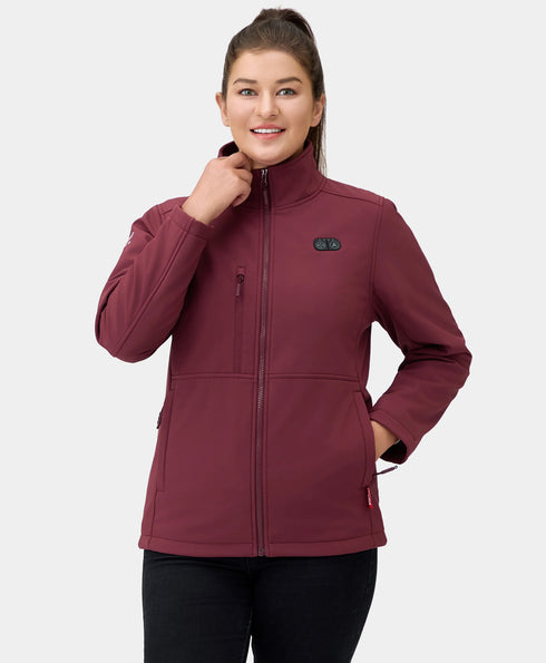 SureWarm® Women's 6-Zone Dual-Control Heated Softshell Jacket ,view 1