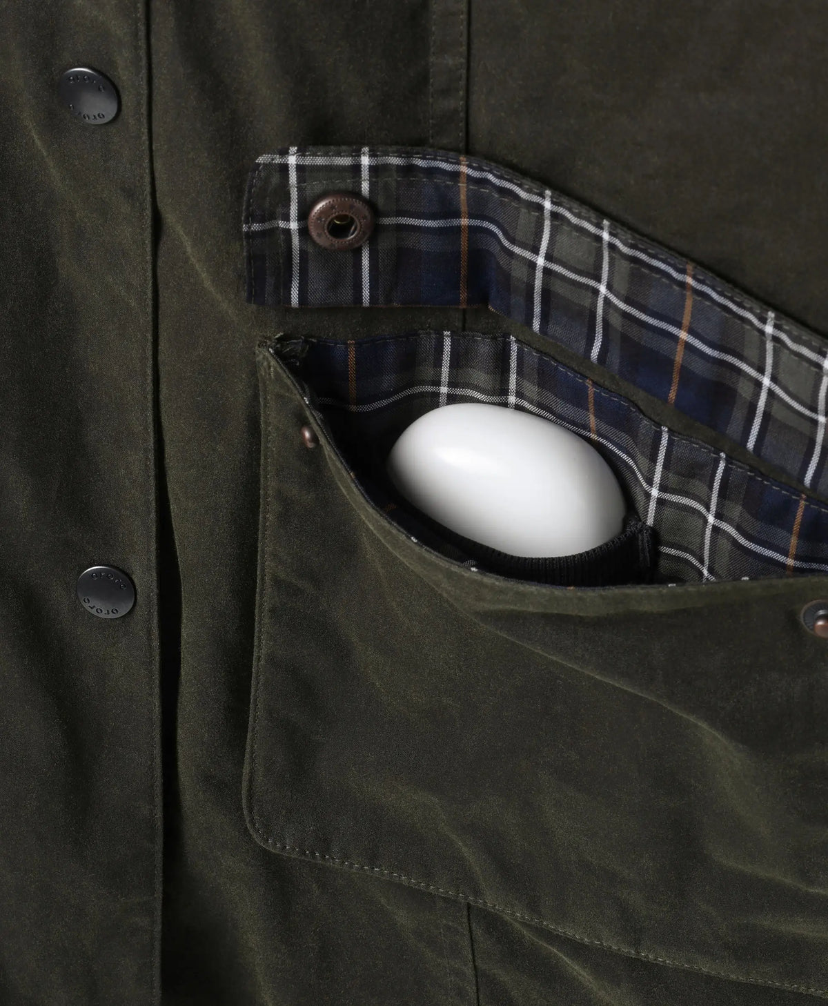 Open front flap pocket