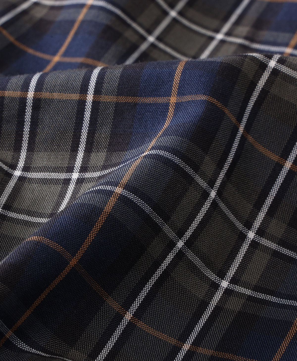 A close-up of plaid fabric