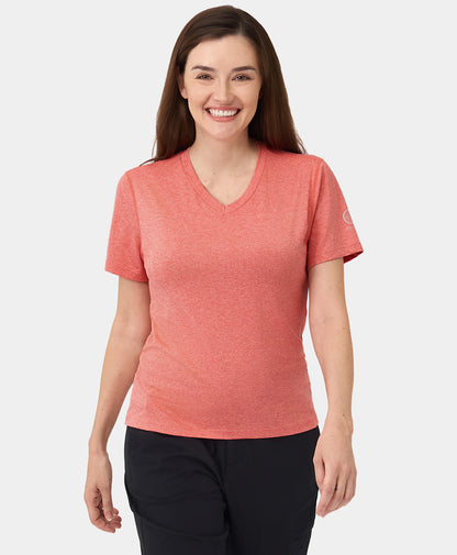 Women’s TechTrail V-Neck Performance T-Shirt - Pink