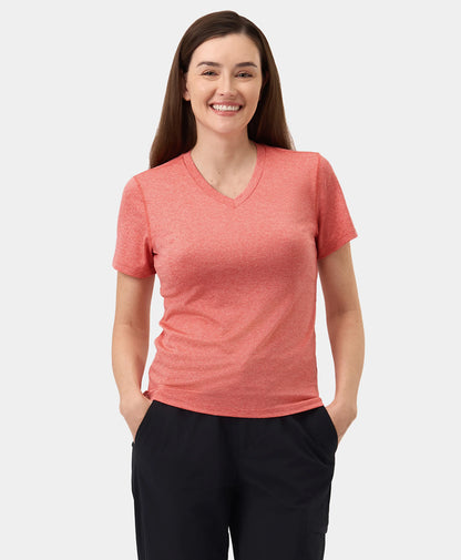 Women’s TechTrail V-Neck Performance T-Shirt - Pink