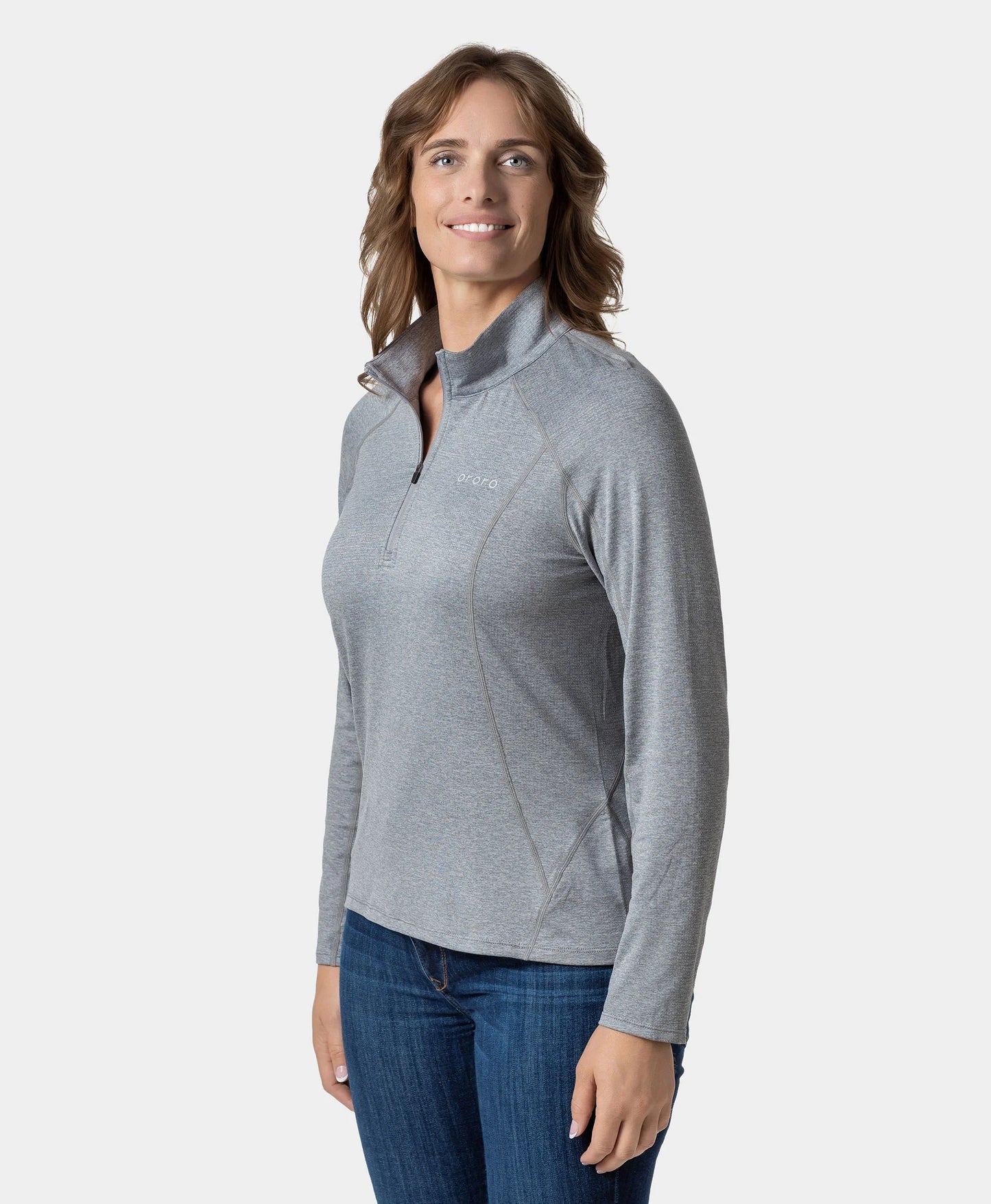 Women's TechTrail Qtr Zip Long Sleeve Shirt - Gray