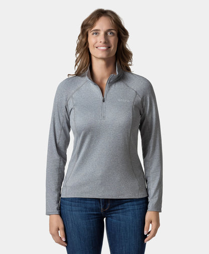 Women's TechTrail Qtr Zip Long Sleeve Shirt - Gray
