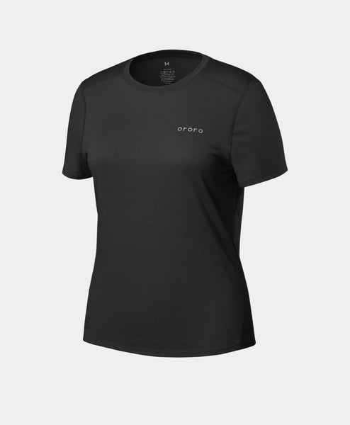 Women's Short Sleeve 100% Wool T-Shirt | ororo® Women's Short Sleeve 100% Wool T-Shirt | ororo®
