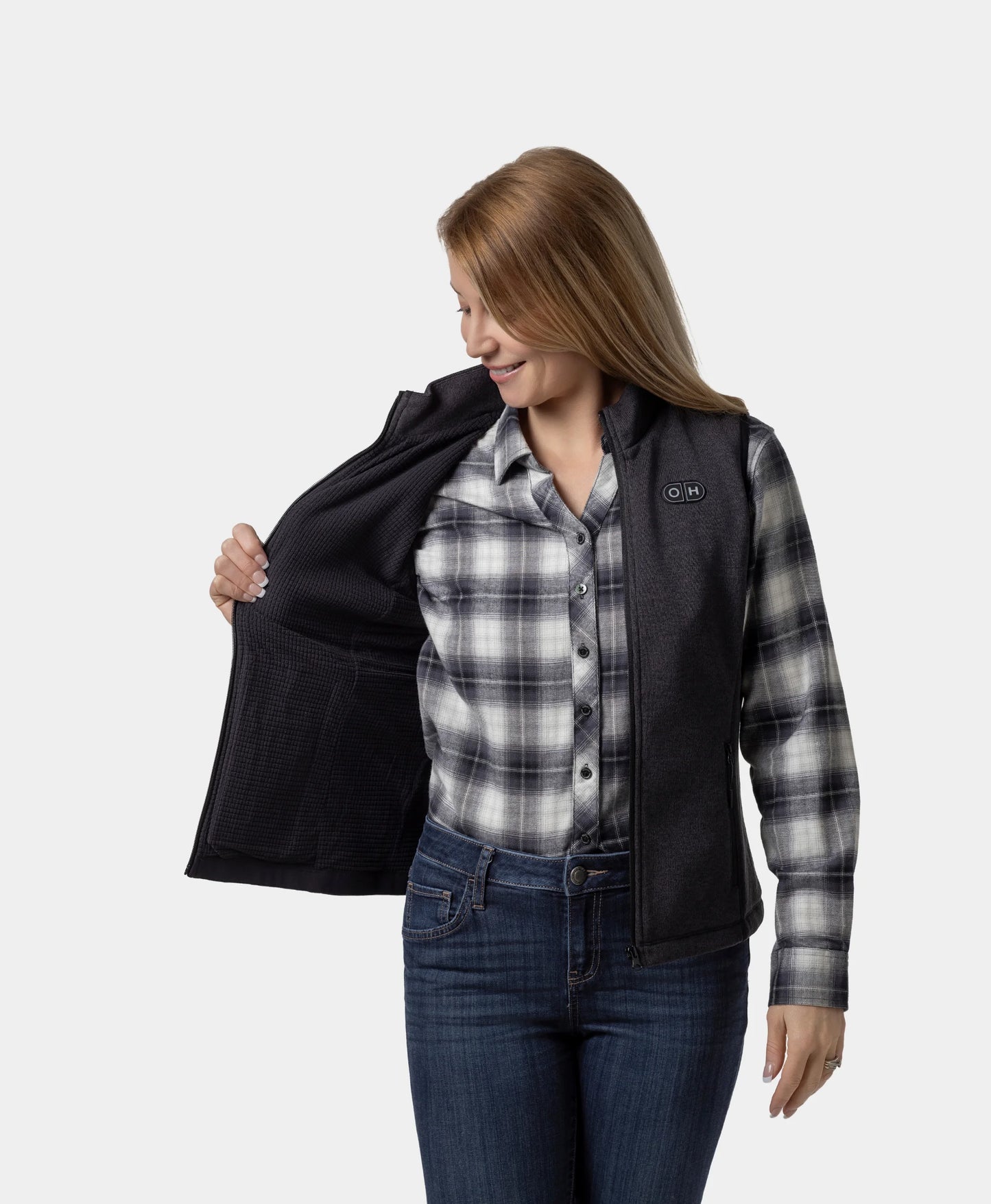 OH-1 Women’s Heated Recycled Fleece Vest inside view