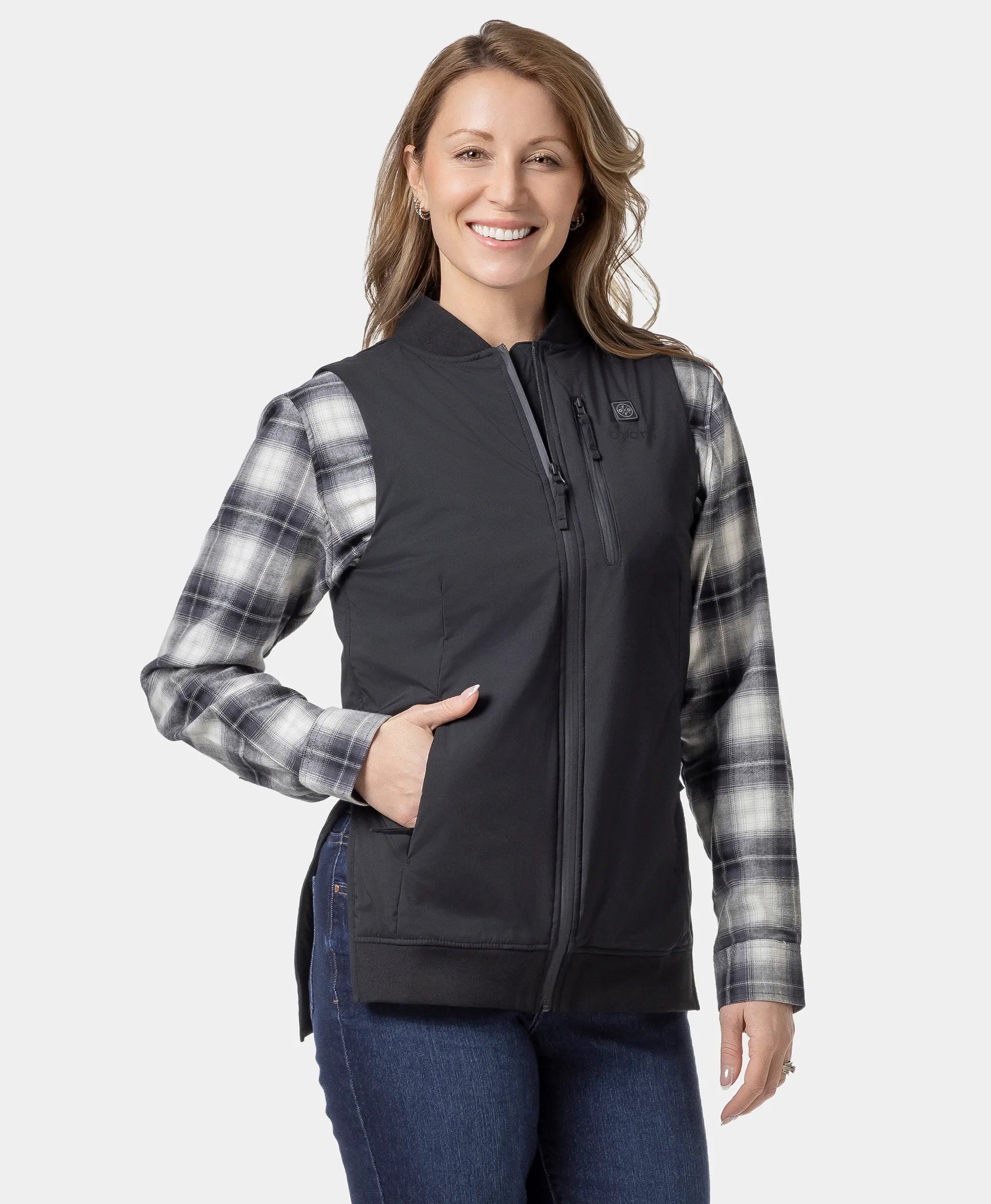 Blair Women's Heated Long Bomber Vest  (Final Sale)
