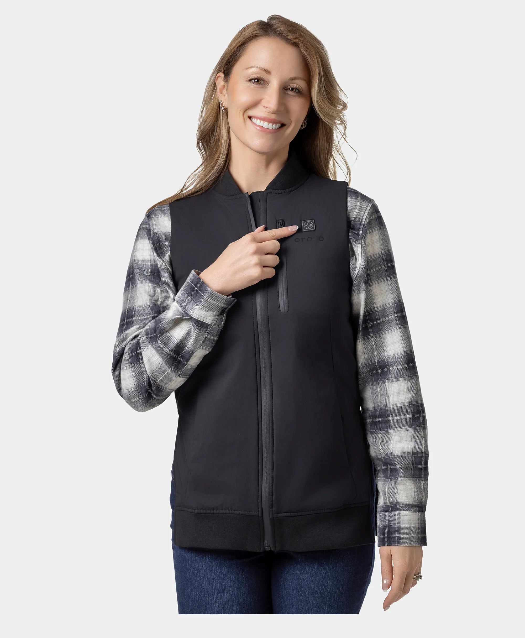 Blair Women's Heated Long Bomber Vest  (Final Sale)