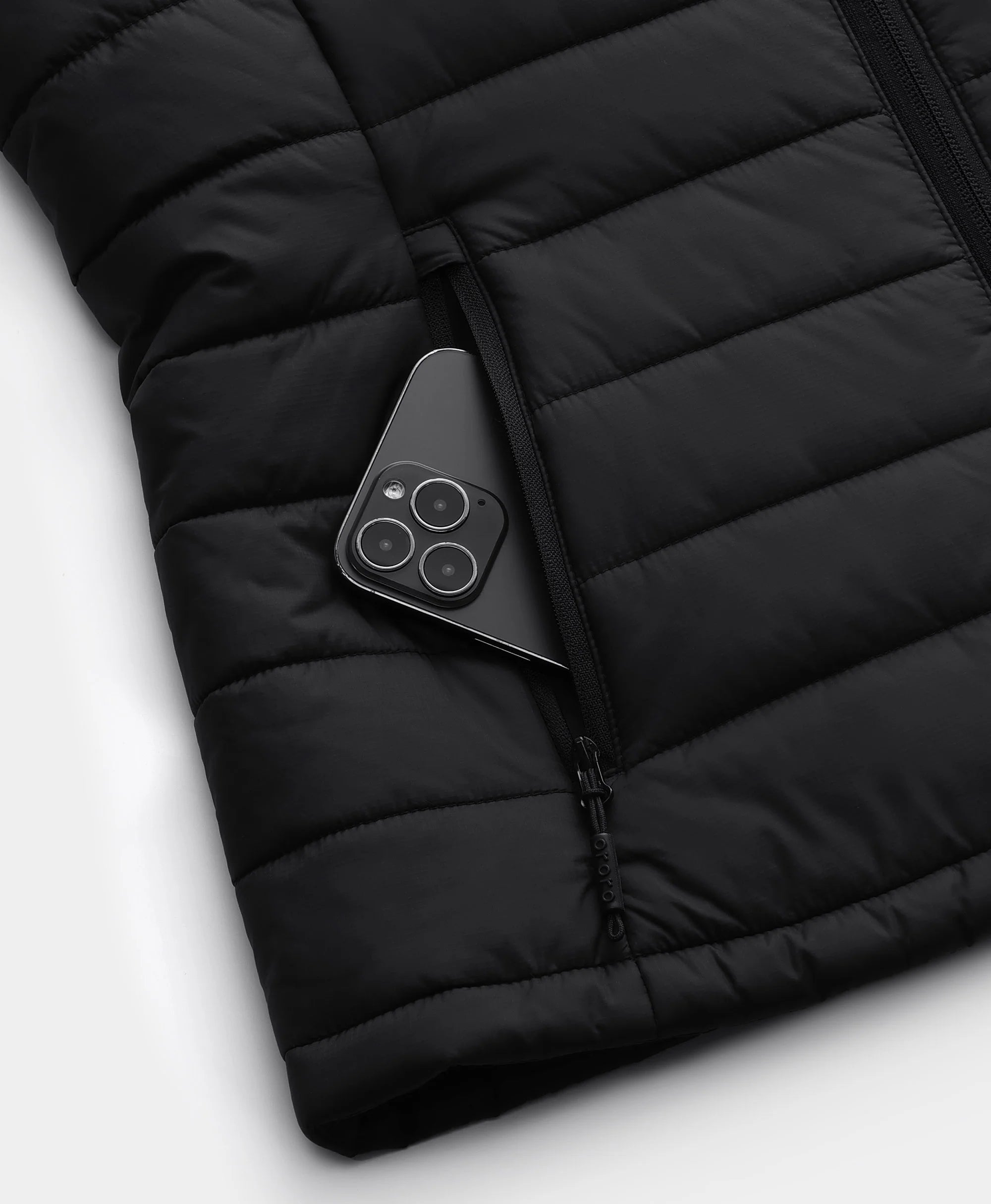 Handwarmer pockets with zipper closure