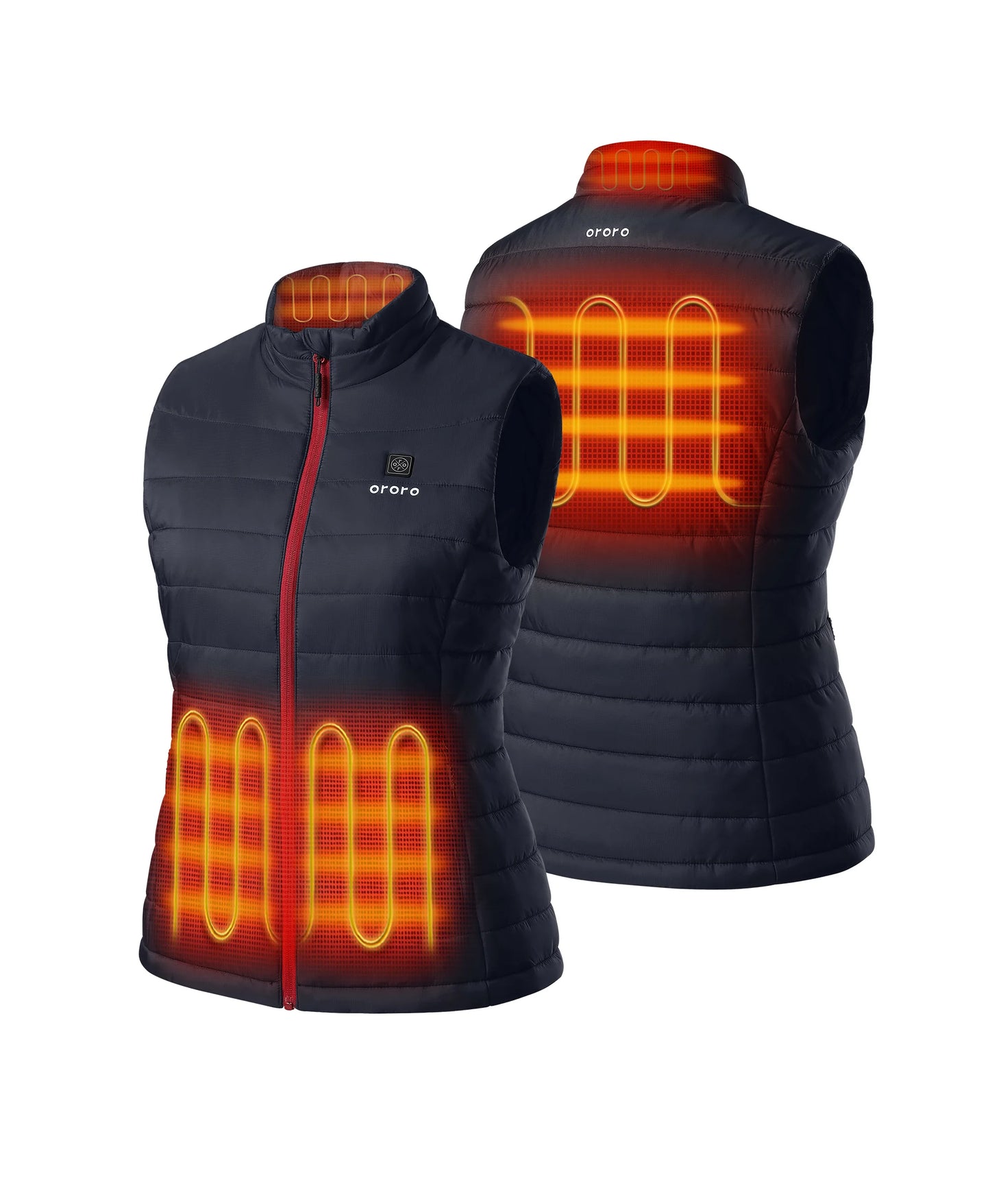 4 heating zones: ldft & right pockets, collor, mid-back