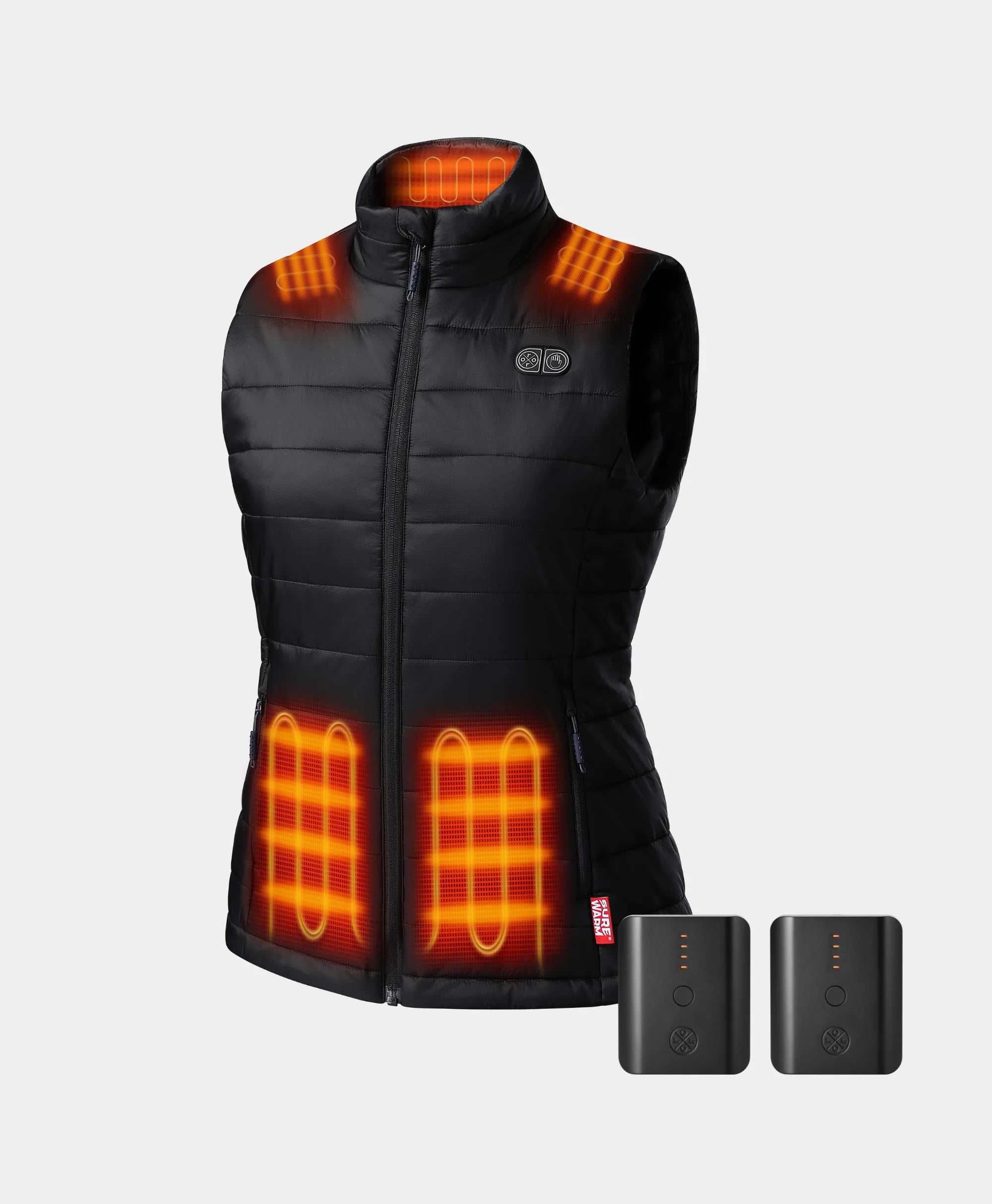 Bundle Deal - SureWarm® Women's 7-Zone Dual-Control Classic Pro Heated Vest & Extra PD 5K Battery