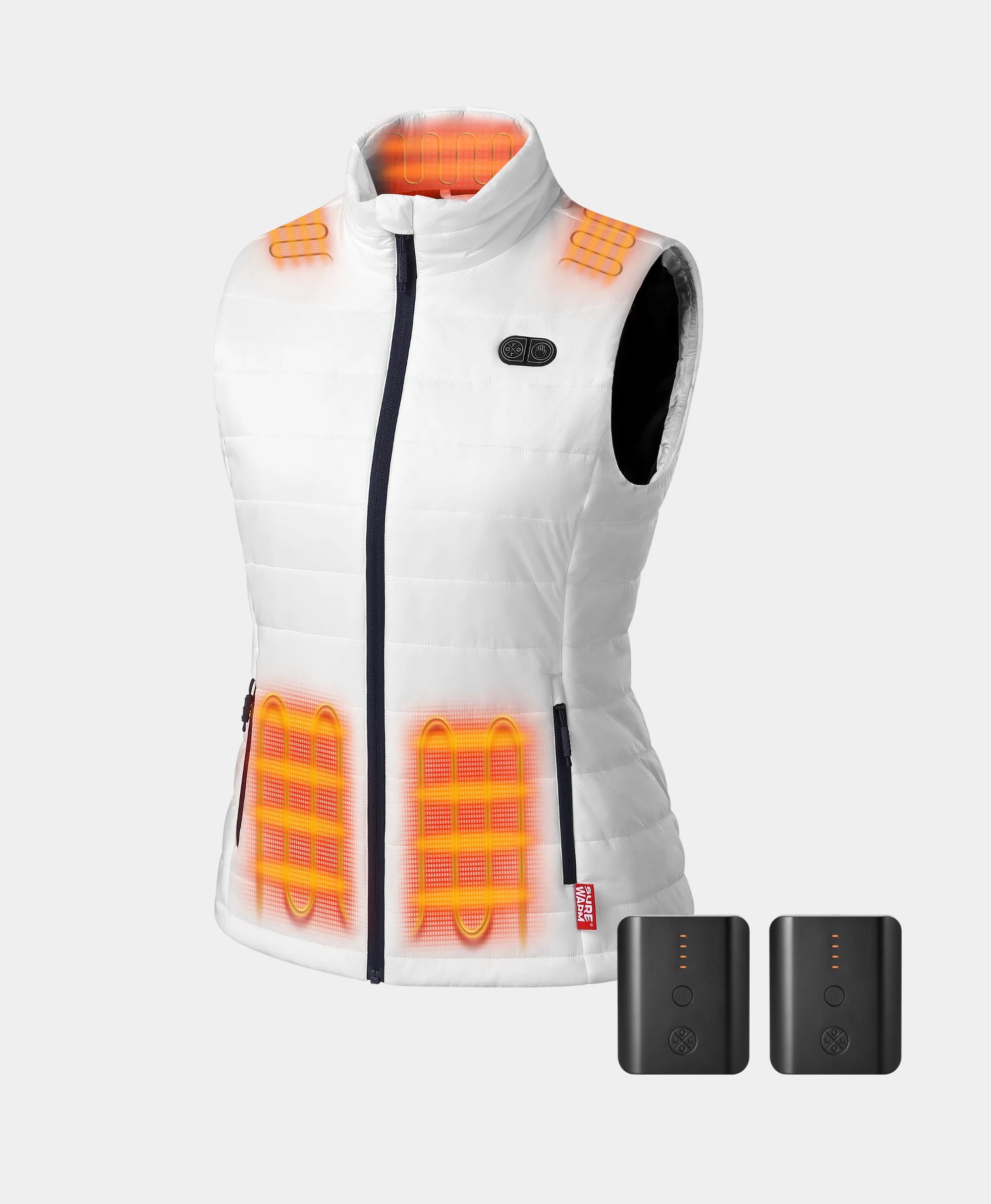 Bundle Deal - SureWarm® Women's 7-Zone Dual-Control Classic Pro Heated Vest & Extra PD 5K Battery