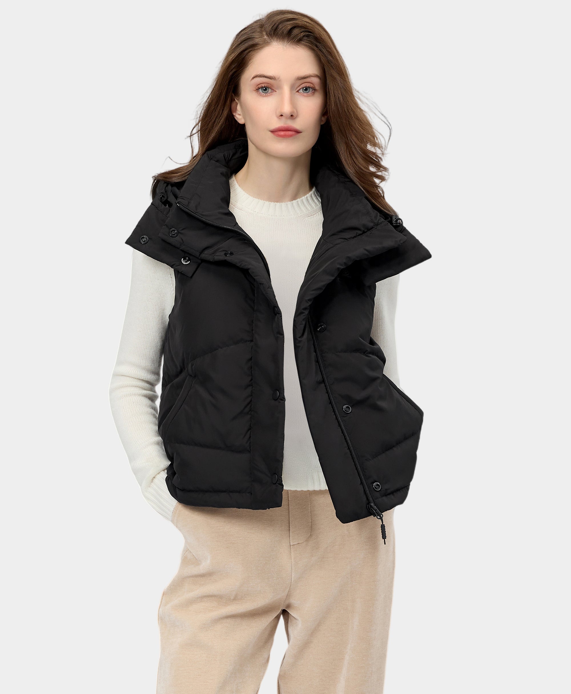 Women's Heated Cropped Puffer Vest | Battery-Powered Warmth | ororo®