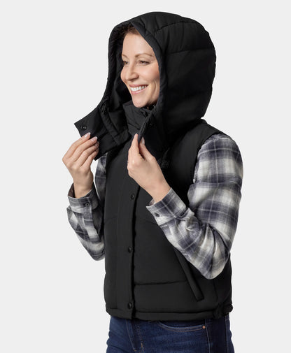 Women's Heated Cropped Puffer Down Vest