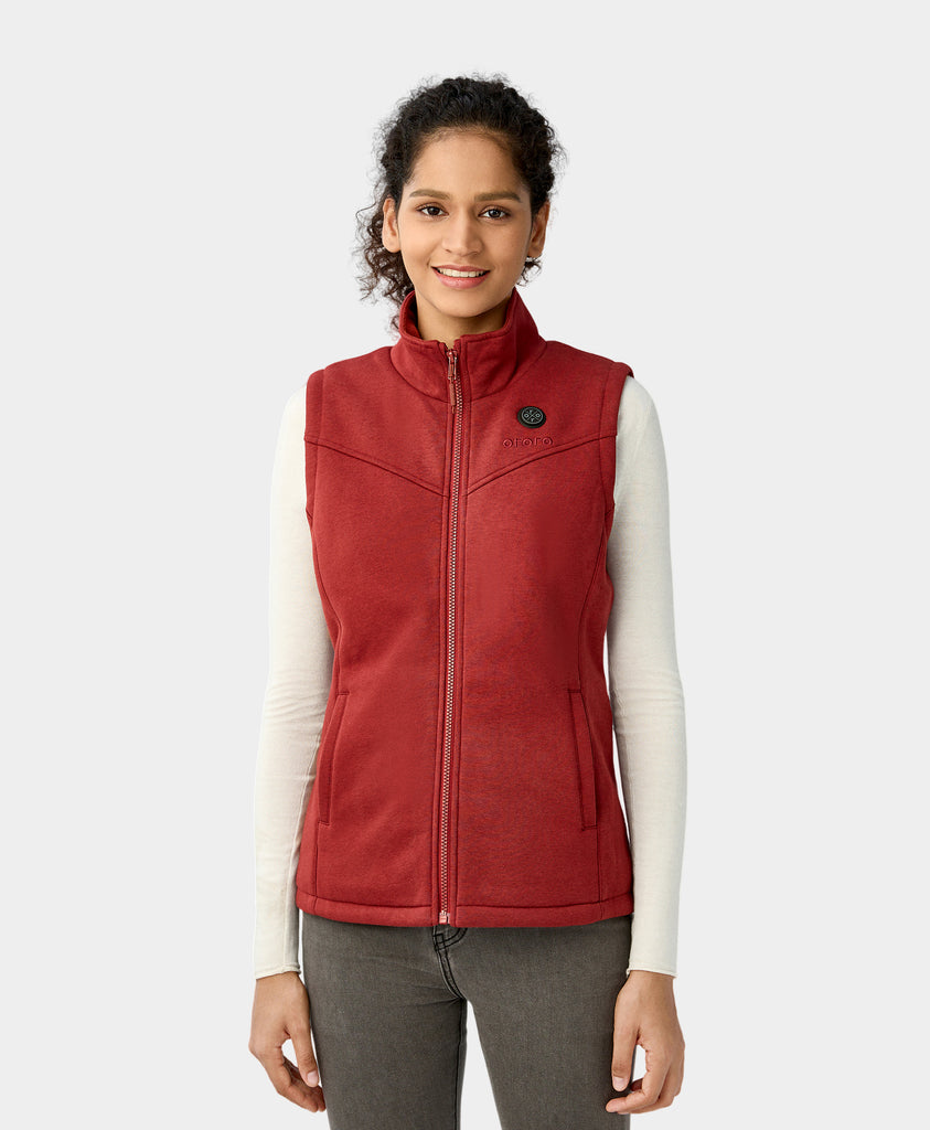 Women's Heated Fleece Vest - New Colors (3 Heating Zones) | ororo®
