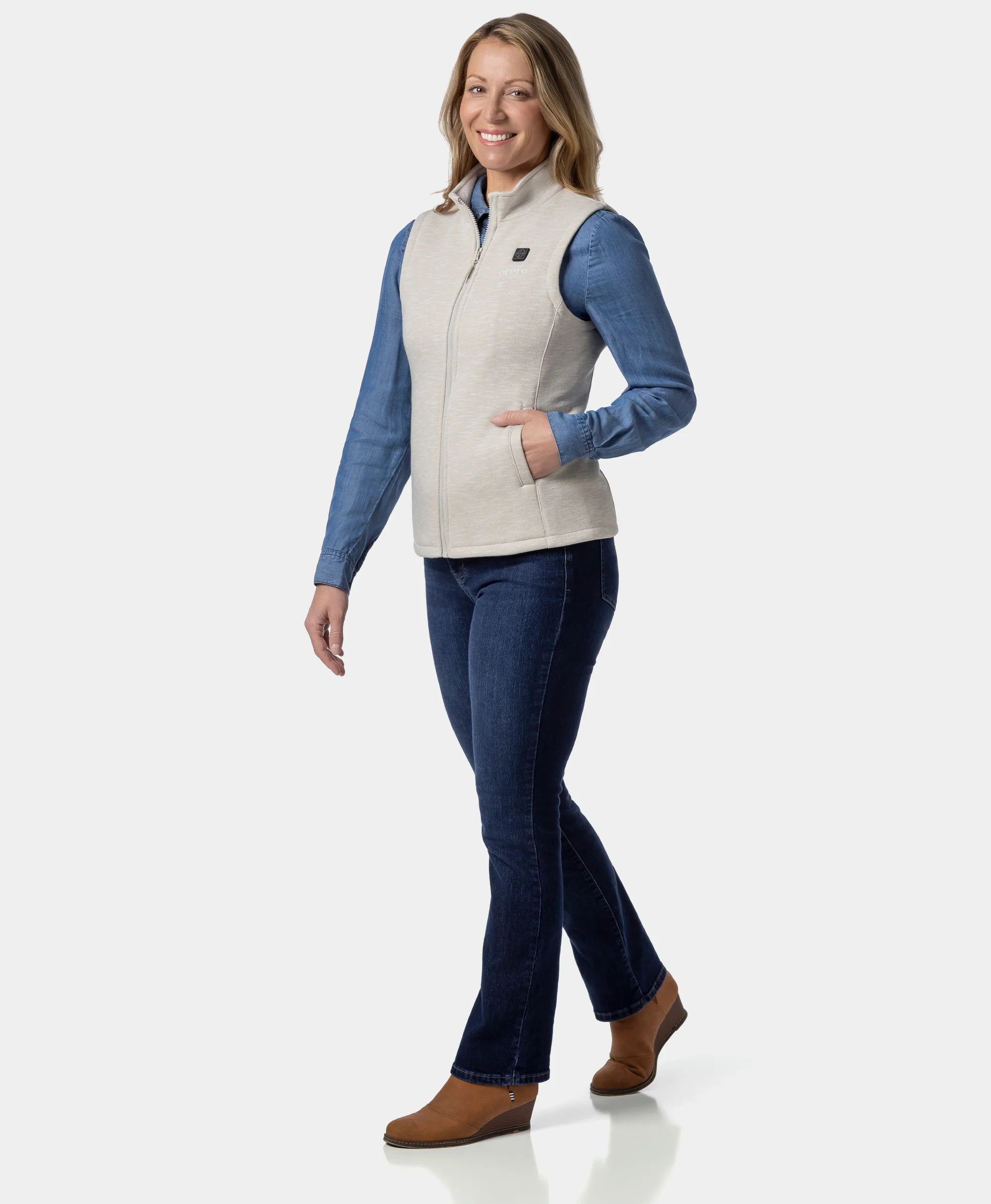 Women's Heated Fleece Vest, Thumbnail 52