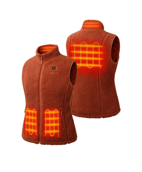 Women's Heated Recycled Fleece Vest