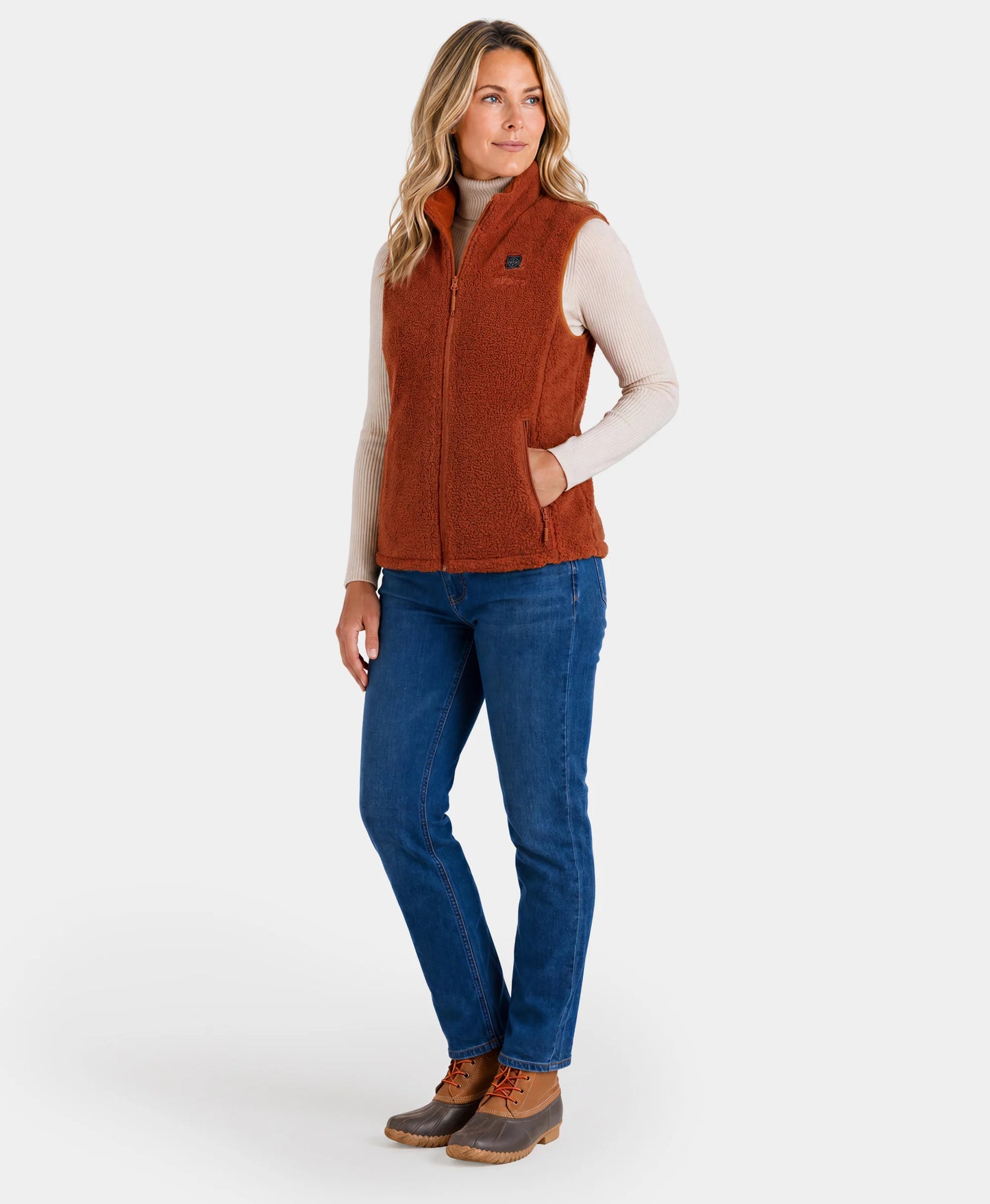 Women's Heated Recycled Fleece Vest