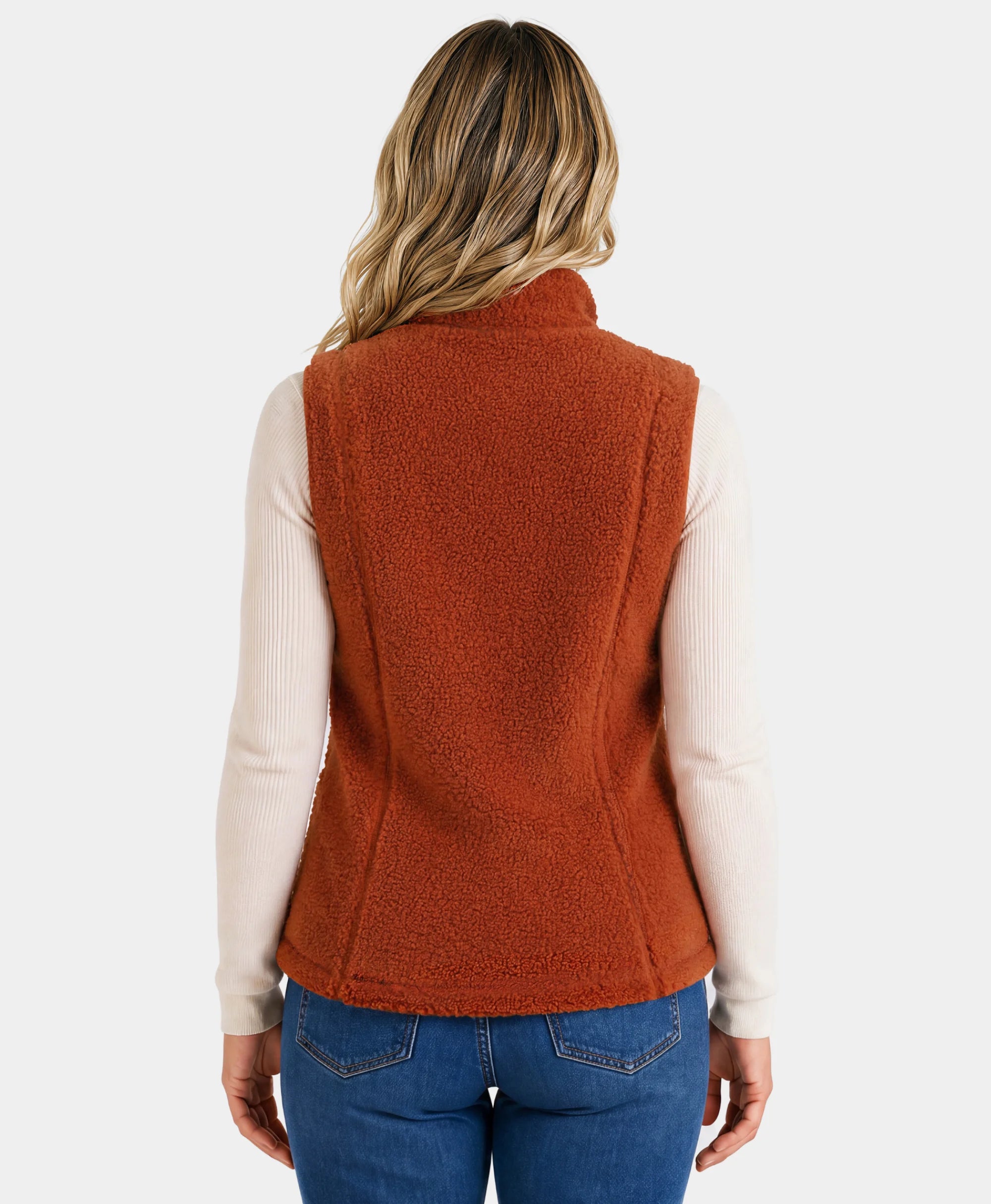 Women's Heated Recycled Fleece Vest, Thumbnail 4