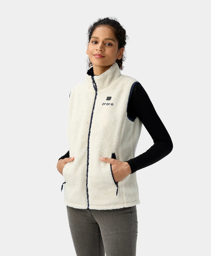 Women's Heated Recycled Fleece Vest 