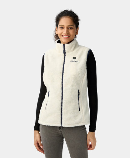 Women's Heated Recycled Fleece Vest 