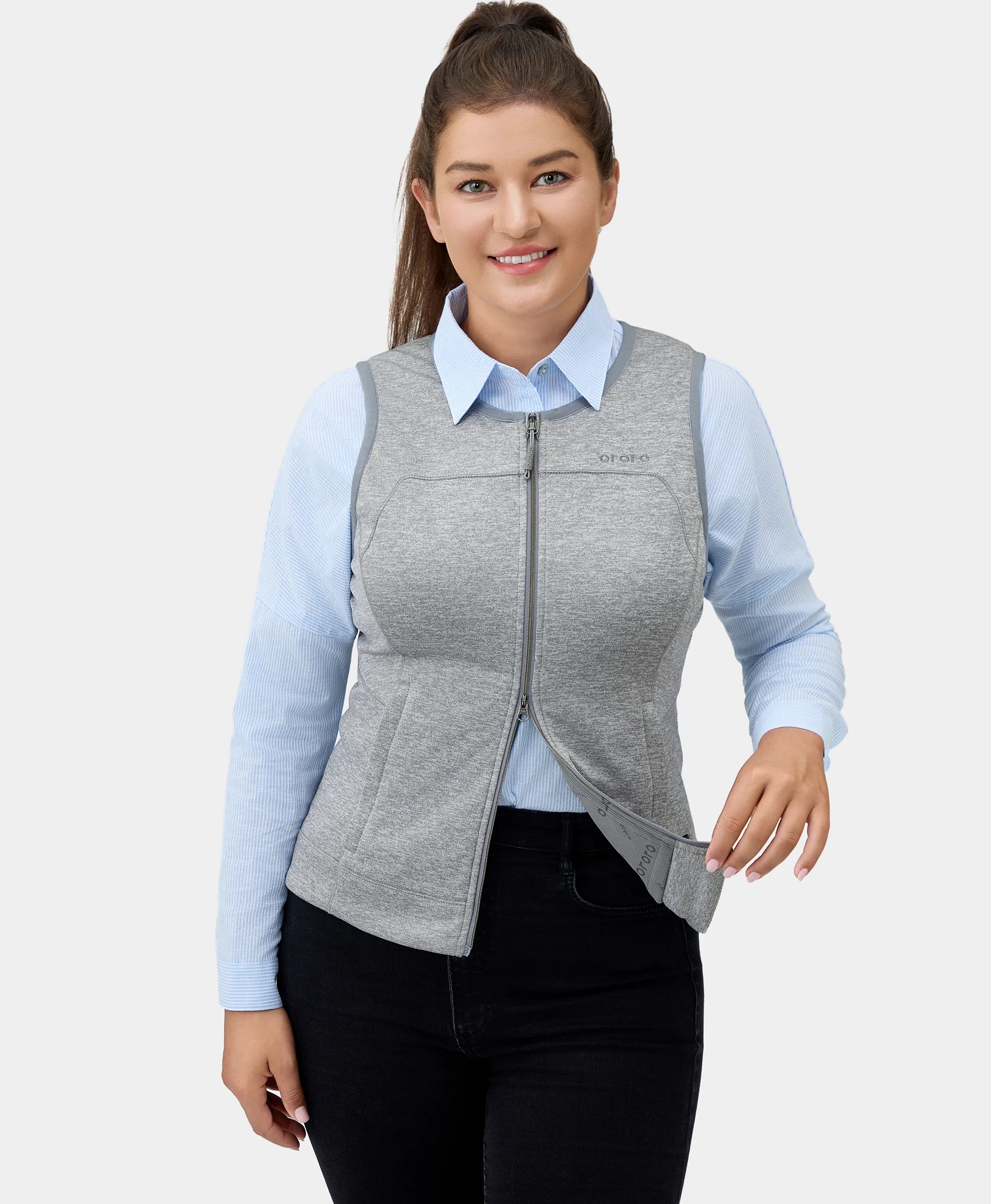 Suzanne Women's Heated Liner Vest - Gray (Final Sale), Thumbnail 10
