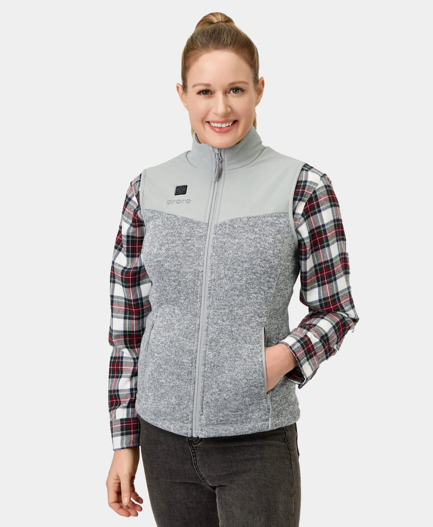 Heated Sweater Fleece Vest | Women's Vest | ororo®
