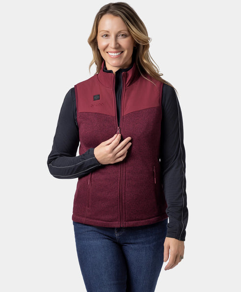 Augusta Women's Heated Sweater Fleece Vest ,view 1