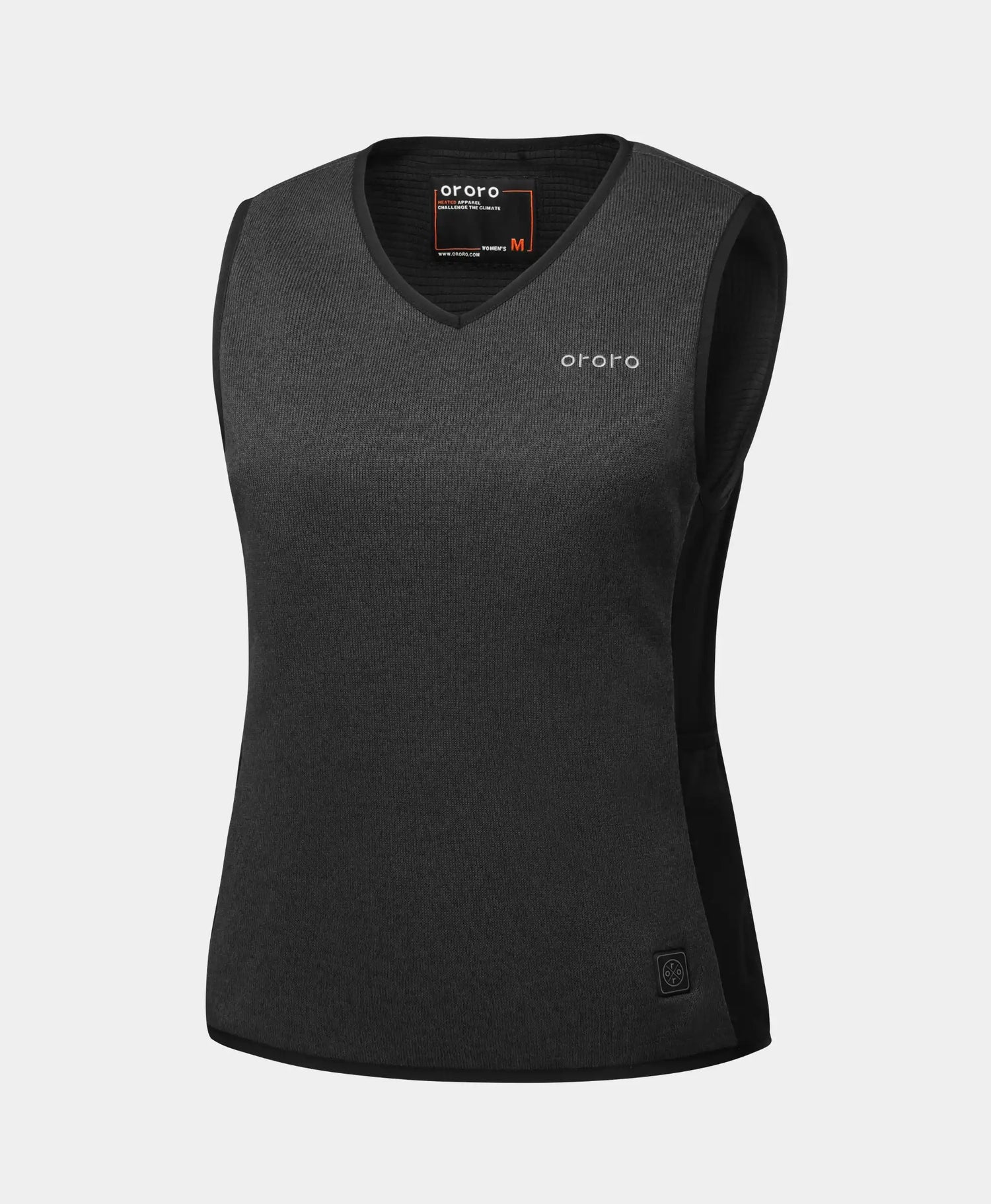 Front view of Prestige Women's 4-Zone Heated Fleece V-Neck Liner Vest
