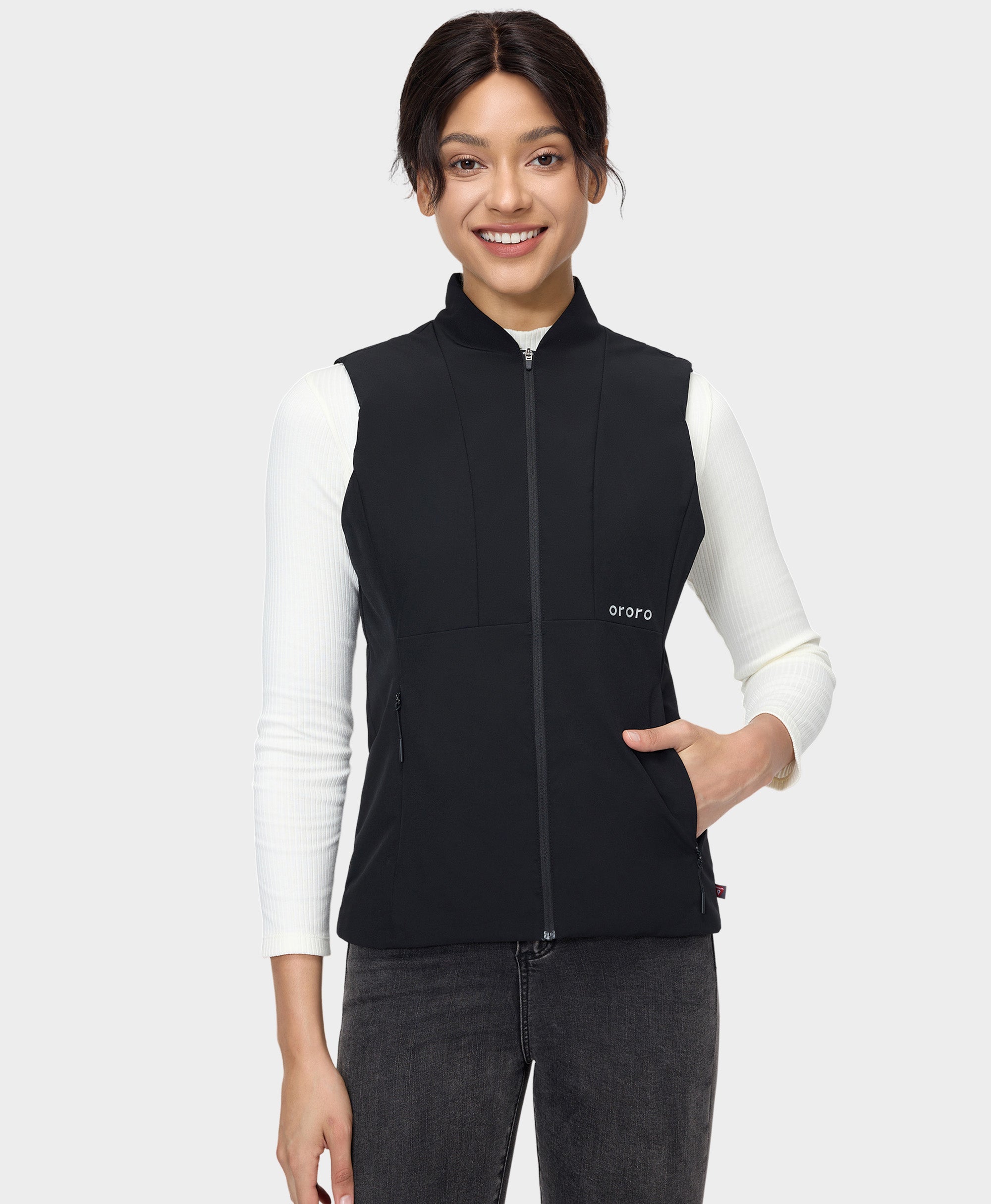 レディースウェア ANEW GOLF WOMEN WOOVEN VEST BLACK Ultra Light Down Women Vest - Black – Anew Golf USA