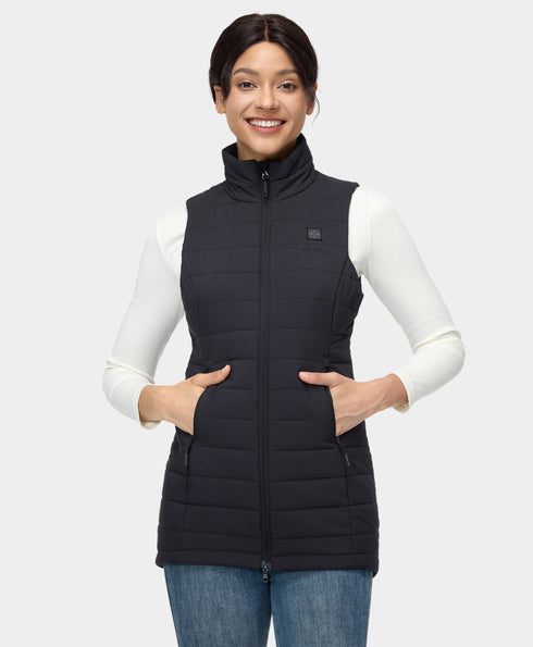 Women Heated Long Puffer Vest ,view 2