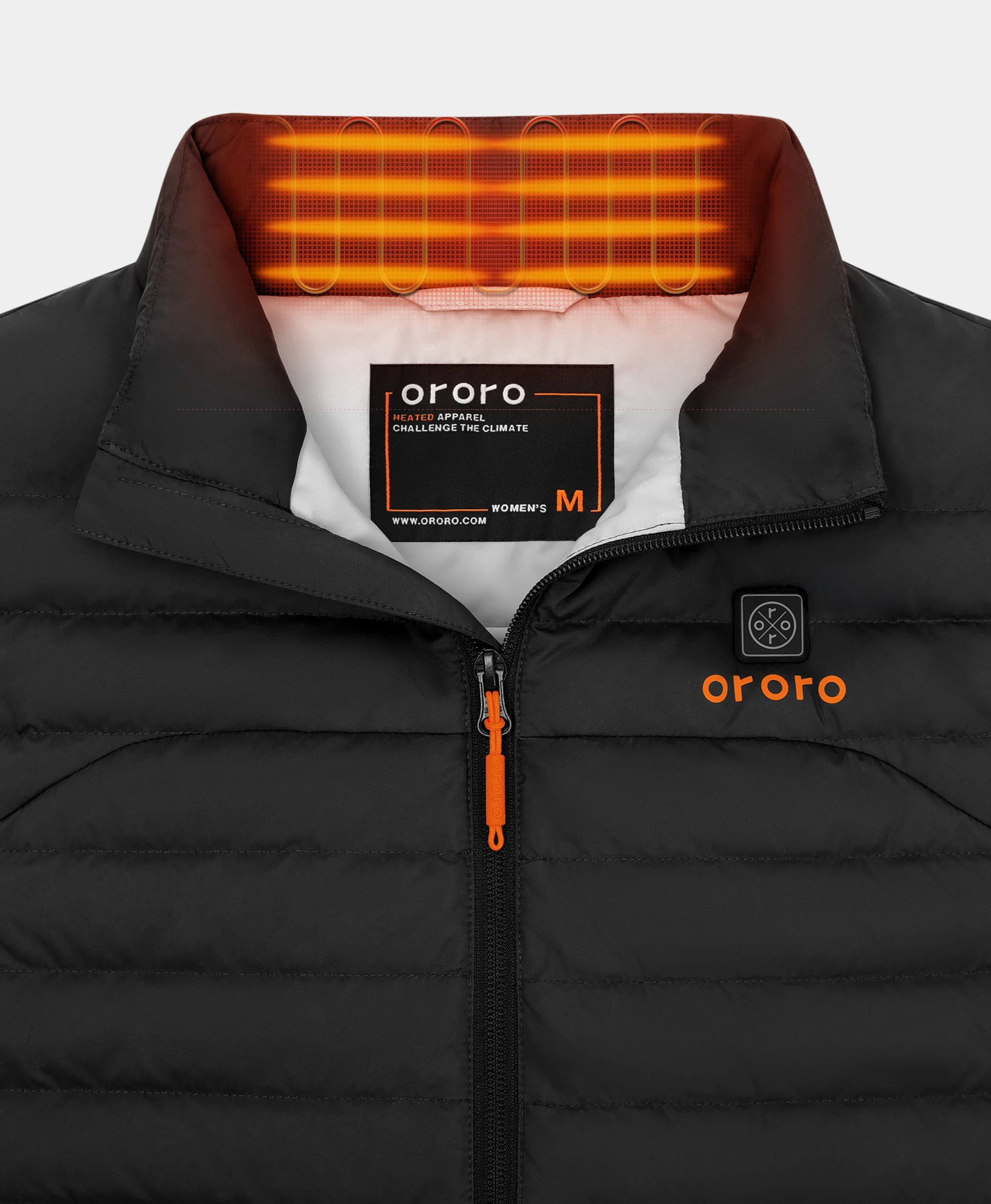 Women's 5-Zone Heated Long Down Vest-black