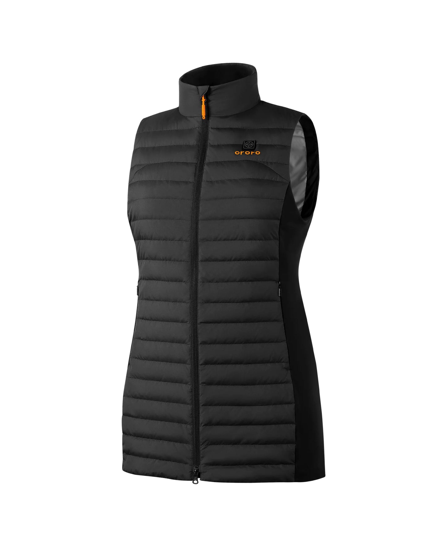 Women's 5-Zone Heated Long Down Vest-black
