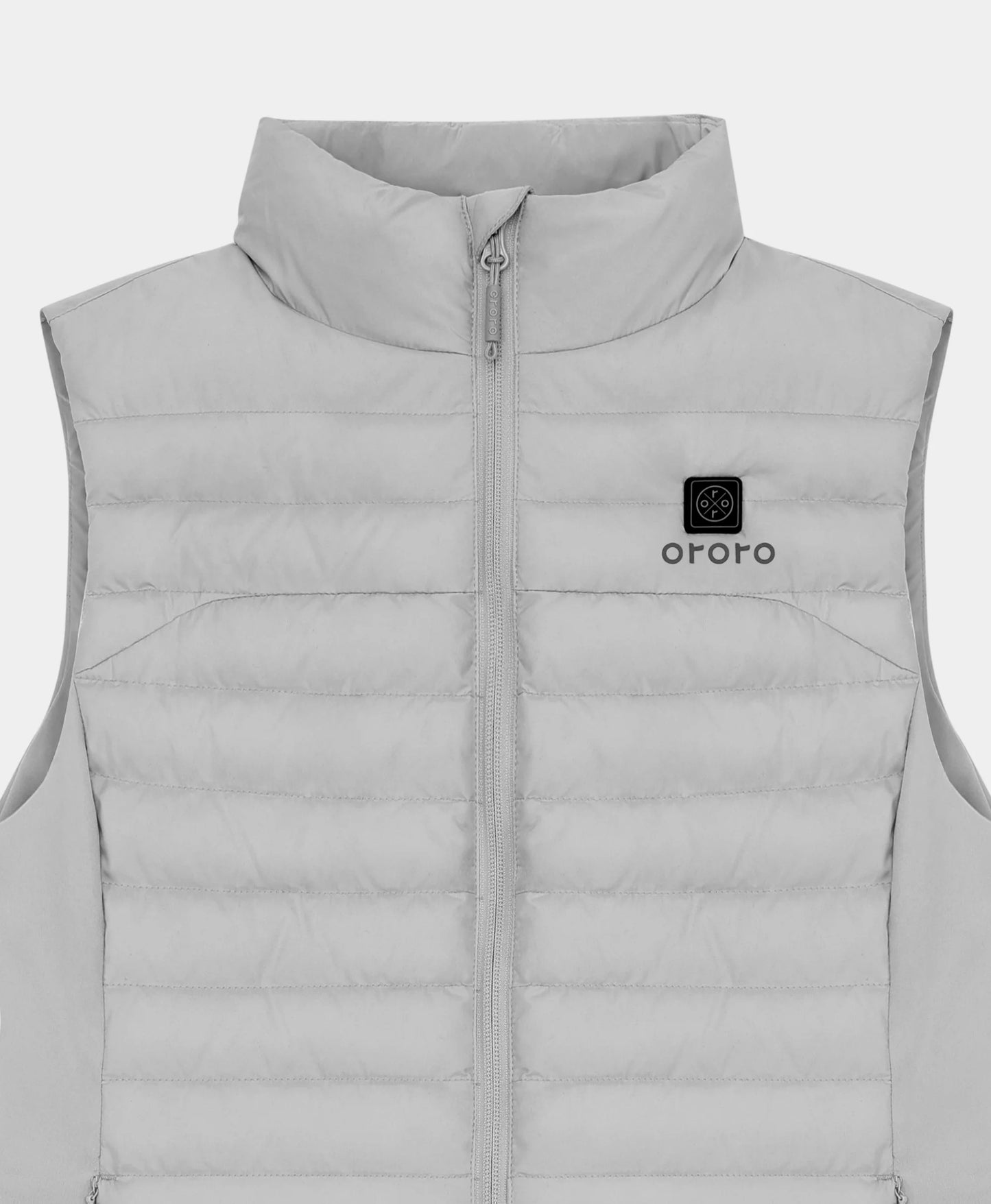 Women's 5-Zone Heated Long Down Vest- gray