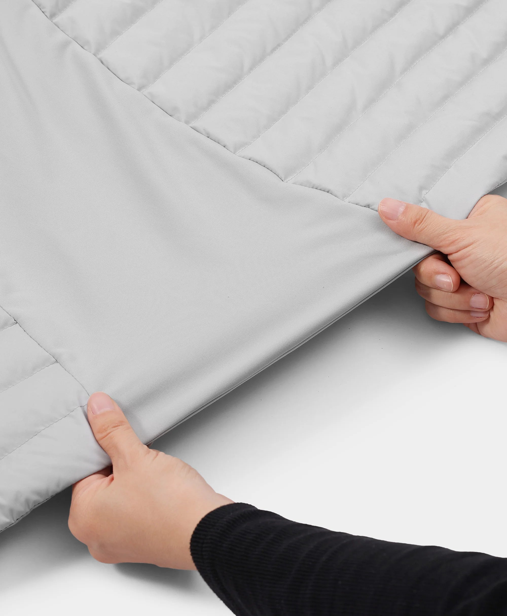 Women's 5-Zone Heated Long Down Vest- gray