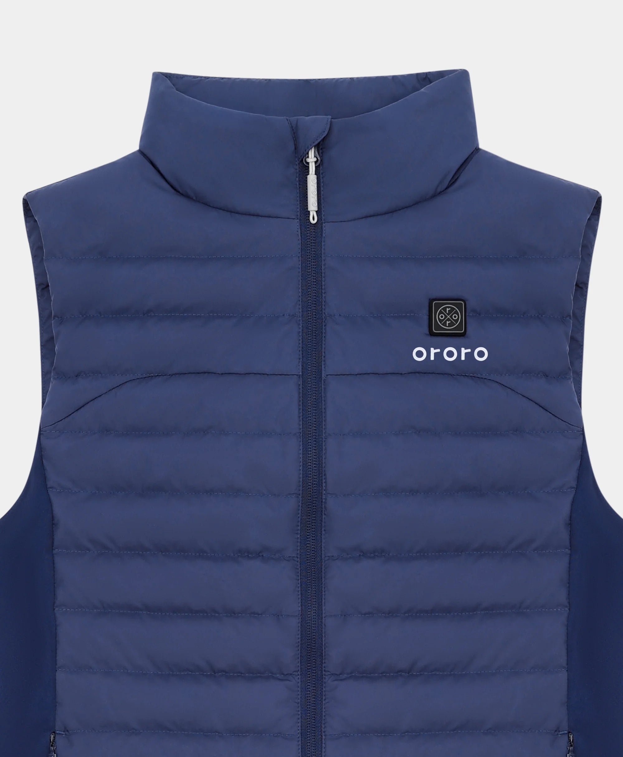 Women's 5-Zone Heated Long Down Vest- blue