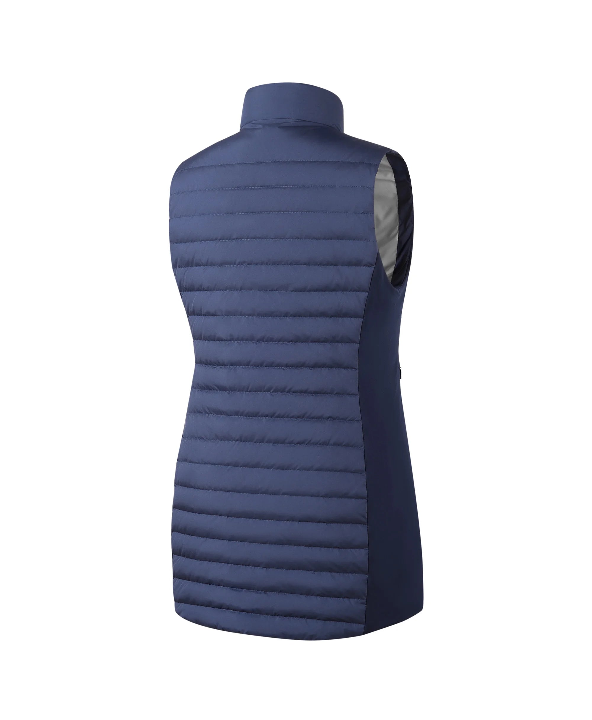 Women's 5-Zone Heated Long Down Vest- blue