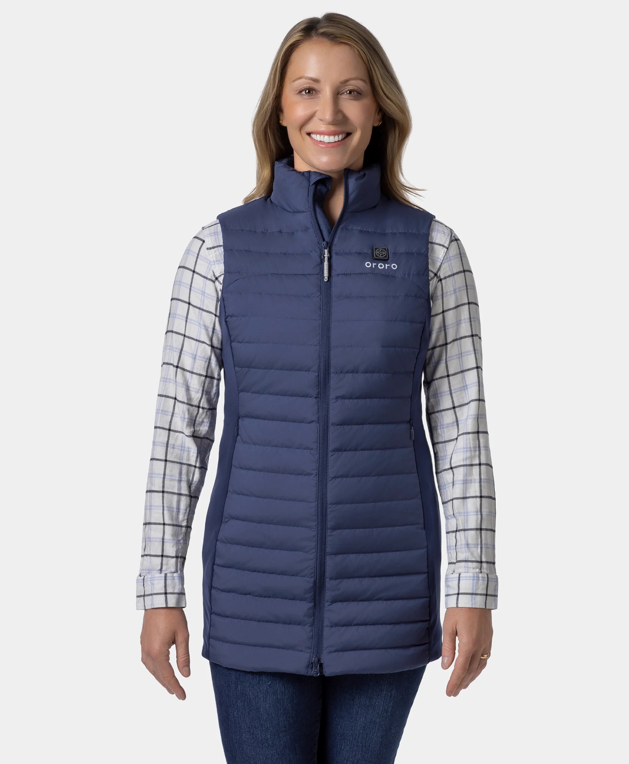 Cloudmere Women's 5-Zone Heated Long Down Vest, Thumbnail 20