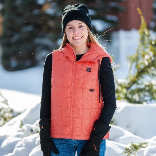 PuffLyte™ Women's Junior 4-Zone Hooded Heated Vest