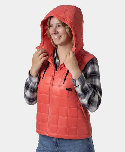 PuffLyte Women's Junior 4-Zone Hooded Heated Vest