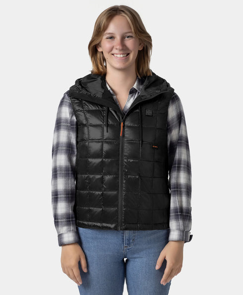PuffLyte™ Women's Junior 4-Zone Hooded Heated Vest ,view 1