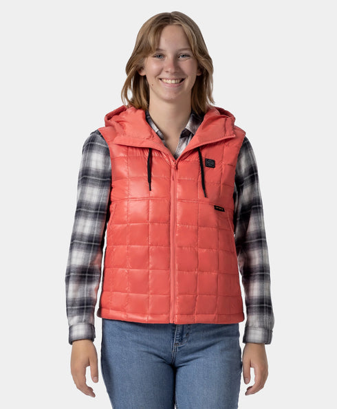 PuffLyte Women's Junior 4-Zone Hooded Heated Vest ,view 1