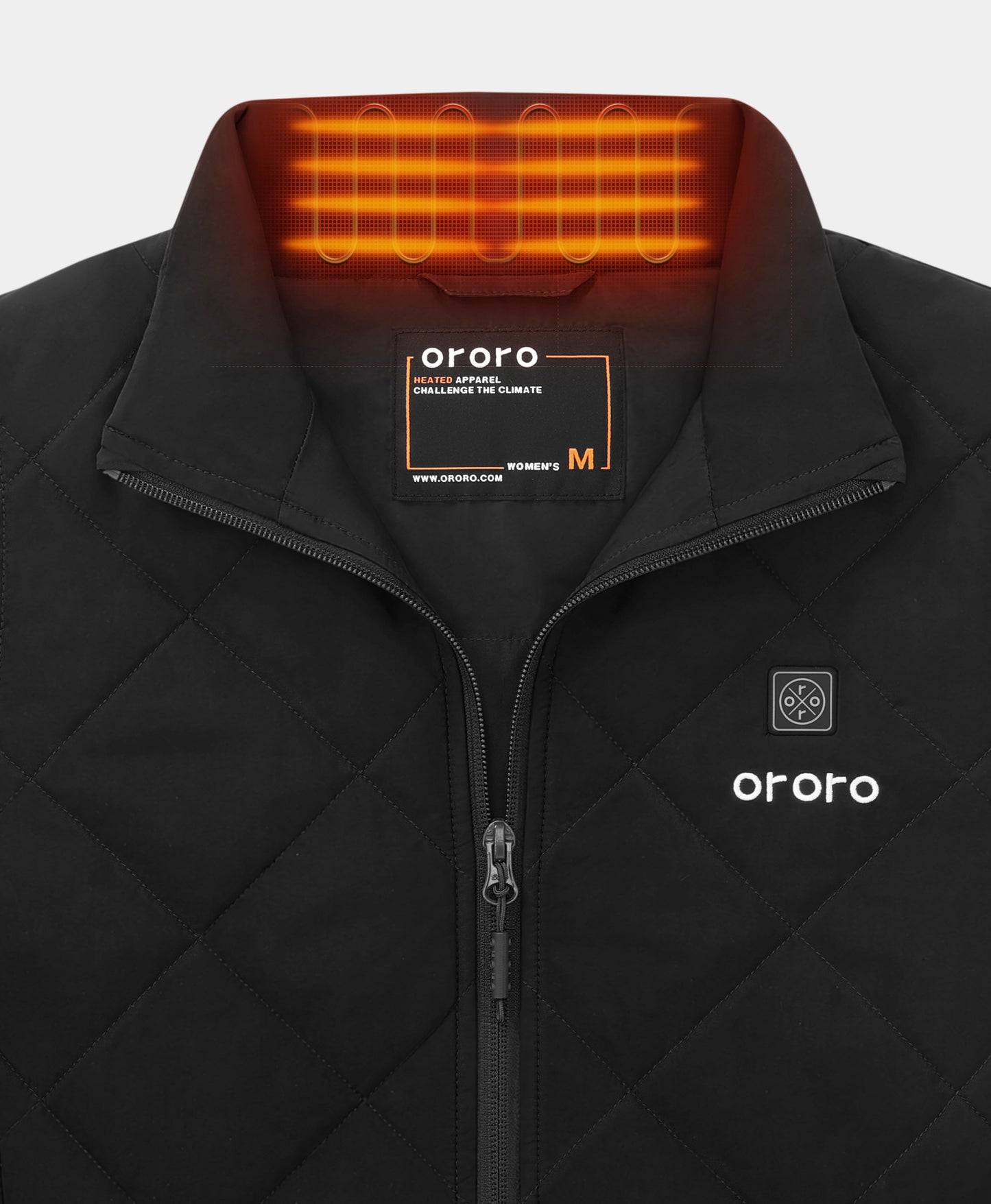 Women's Heated Quilted Vest - Black